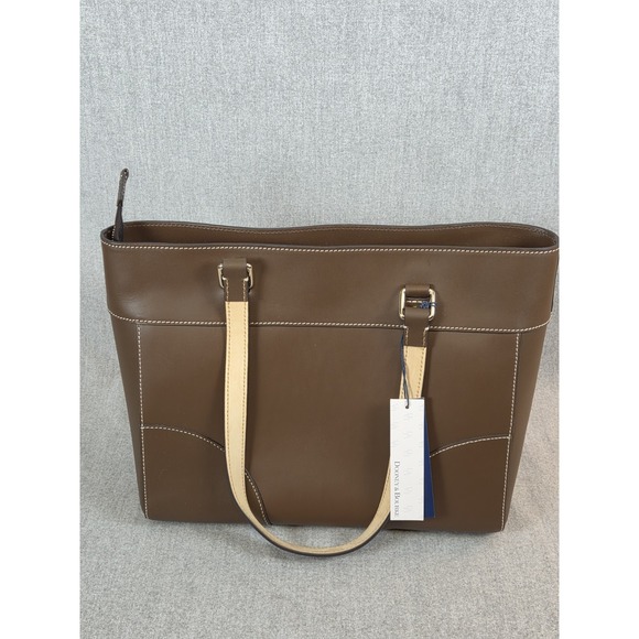 Dooney & Bourke Beacon Leather Large Mila Tote Chestnut Designer Old Money NEW - Picture 7 of 16